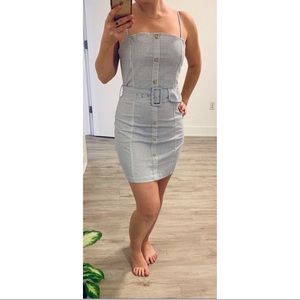 Emory Park Houndstooth Belted Mini Dress